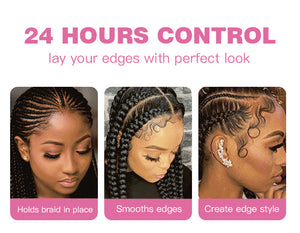 Finish The Slay! Edge Control, Wax Stick, Edge Scarf, Brush and Travel Bag!