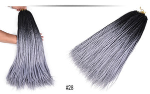 Open image in slideshow, Classic Style!! Synthetic Straight Box Braids Crochet Hair 22Roots-6 pack!

